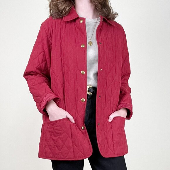 Vintage Quilted Chore Coat Barn Jacket Preppy English Countryside Field Hunting - Picture 5 of 9